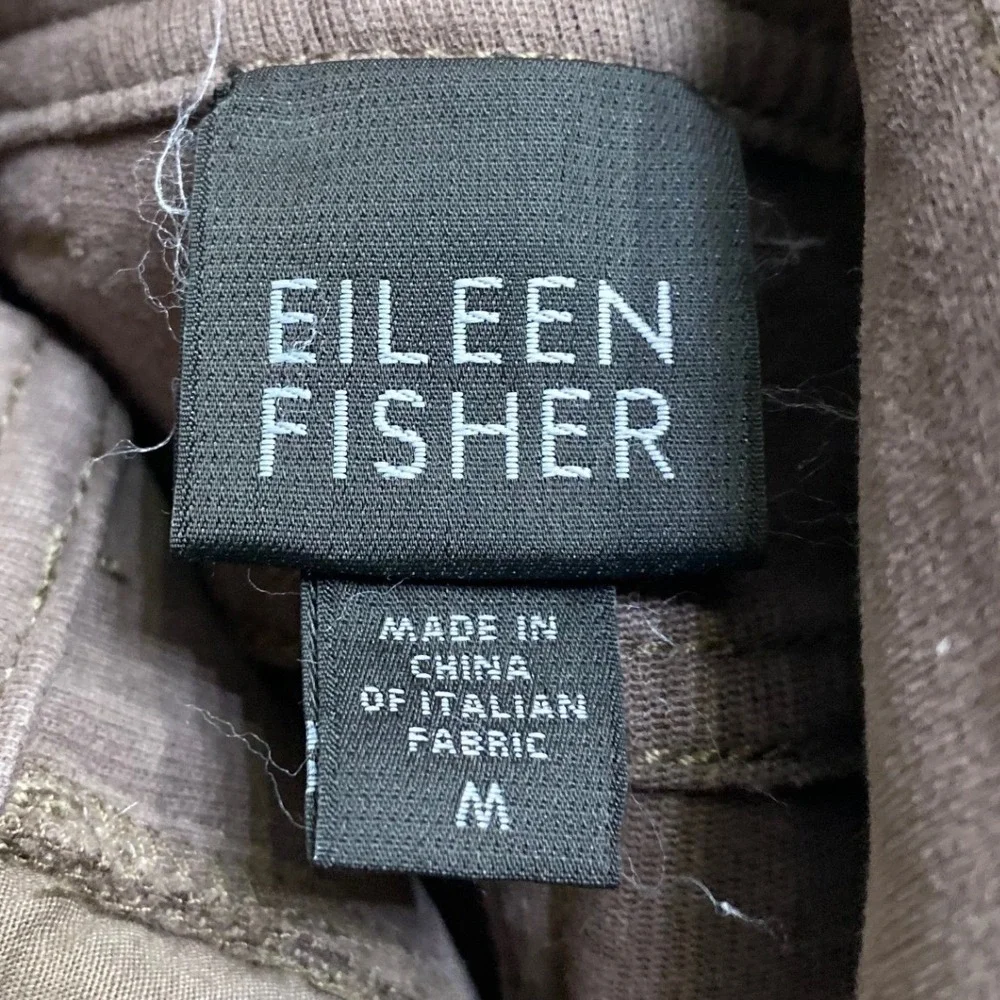 Eileen Fisher Womens Mauve Taupe Italian Fabric Straight Leg Pants Size M - Picture 3 of 4